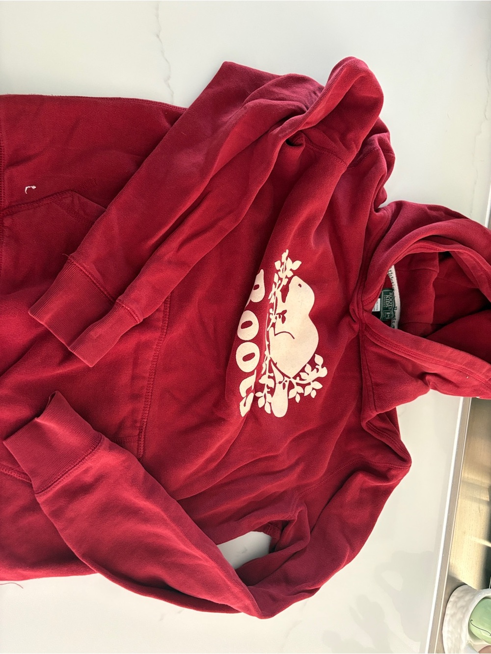 Roots Red Kids Hoodie with White Logo